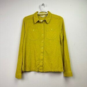 Boden Neon Yellow Button Down Long Sleeve Collar Shirt 6P